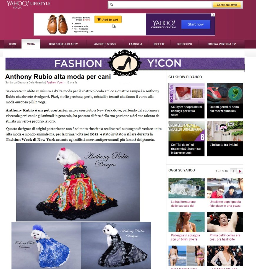 Anthony Rubio Pet Fashion Doggy Clothes Canine Designs Doggie Outfits Bogie Kimba Dog Couture Designer  2 New Now Next Press 49