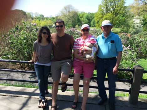 Lilacs fills the air and lures visitors to the Louisa Clark Spencer Lilac Collection, just northeast of the Cranford Rose Garden. The collection features 150 specimens of these much-loved shrubs ~ with Mommy, Daddy, Brother Rob and Momma Kristin